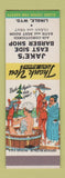 Matchbook Cover - Jake's East Side Barber Shop Lingle WY hillbilly SAMPLE