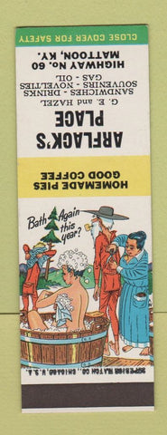 Matchbook Cover - Arflack's Place Mattoon KY hillbilly SAMPLE