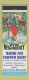 Matchbook Cover - Trading Post Parkview Resort Lake Itasca MN