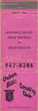 Matchbook Cover - Urban Hills Country Club Monee Township WORN