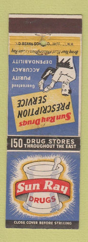Matchbook Cover - Sun Ray Drug Stores DD Bean