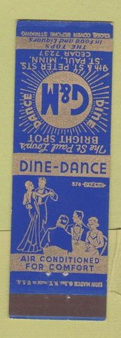 Matchbook Cover - G&M Restaurant St Paul MN