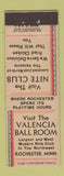 Matchbook Cover - Velencia Ball Room Rochester MN