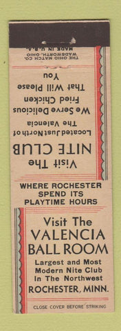 Matchbook Cover - Velencia Ball Room Rochester MN