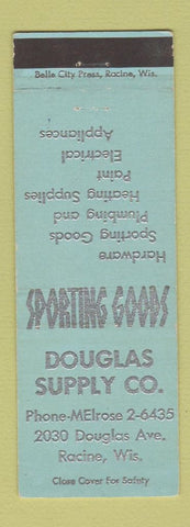 Matchbook Cover - Douglas Supply Hardware Sporting Goods Racine WI