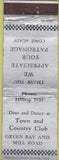 Matchbook Cover - Town and Country Club WORN