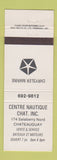 Matchbook Cover - Chrysler Marine Boat Motors Nautique Chateauguay QC