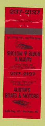 Matchbook Cover - Austin's Boats and Motors New Haven MO