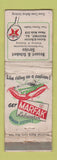 Matchbook Cover - Texaco oil gas Bessert Shubert Freeport IL POOR