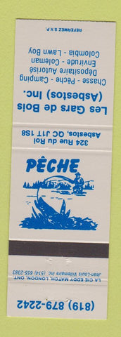 Matchbook Cover - Les Gars de Bois Asbestos QC Lawn Mowers