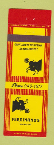 Matchbook Cover - Ferdinand's Restaurant Wheaton MD