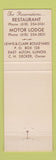 Matchbook Cover - Lewis & Clark Motor Lodge East Alton IL