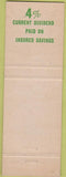 Matchbook Cover - Palisade Savings Loan Union City NJ