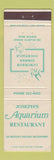 Matchbook Cover - Joseph's Aquarium Restaurant Boston MA WEAR
