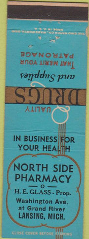 Matchbook Cover - North Side Drugs Lansing MI