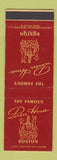 Matchbook Cover - Parker House Boston MA