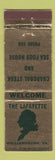 Matchbook Cover - The Lafayette Restaurant Williamsburg VA