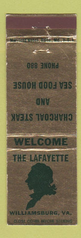 Matchbook Cover - The Lafayette Restaurant Williamsburg VA