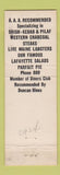 Matchbook Cover - The Lafayette Restaurant Williamsburg VA