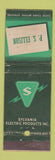 Matchbook Cover - Sylvania Electric Products PS Ellison WEAR