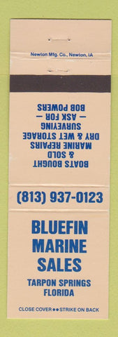 Matchbook Cover - Bluefin Marine Sales Boats Tarpon Springs FL