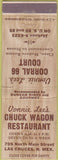 Matchbook Cover - Chuck Wagon Restaurant Las Cruces NM