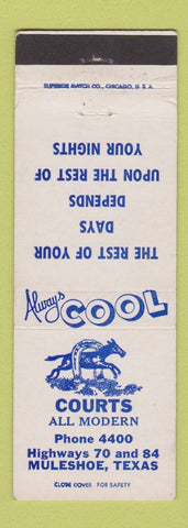 Matchbook Cover - Muleshoe Motel Courts Muleshoe TX