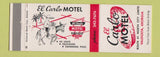 Matchbook Cover - El Carlo Motel Valdosta GA