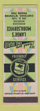 Matchbook Cover - Mobil oil gas Lange's Cheyenne WY