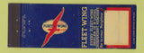 Matchbook Cover - Fleet Wing oil gas