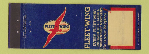 Matchbook Cover - Fleet Wing oil gas
