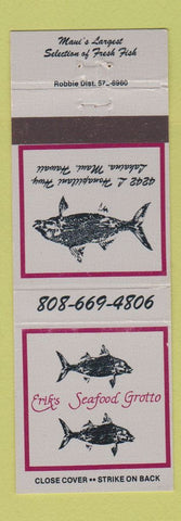 Matchbook Cover - Erik's Seafood Grotto Lahaina Maui Hawaii