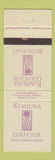 Matchbook Cover - Kiahuna Golf Club Restaurant Koloa Kauai Hawaii