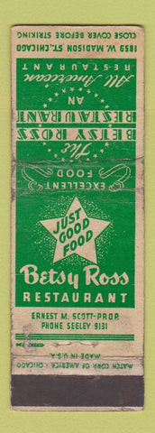 Matchbook Cover - Betsy Ross Restaurant Chicago IL WORN