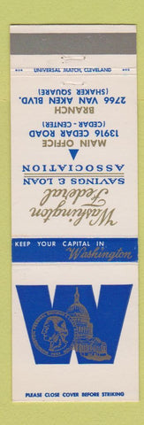 Matchbook Cover - Washington Federal Savings and Loan Cleveland OH