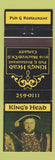 Matchbook Cover - King's Head Pub Restaurant Calgary AB