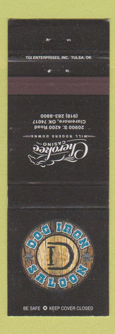 Matchbook Cover - Cherokee Casino Claremore OK Dog Iron Saloon