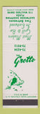 Matchbook Cover - The Grotto Syracuse NY