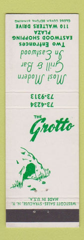 Matchbook Cover - The Grotto Syracuse NY