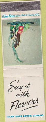 Matchbook Cover - Say It with Flowers Lion True Color