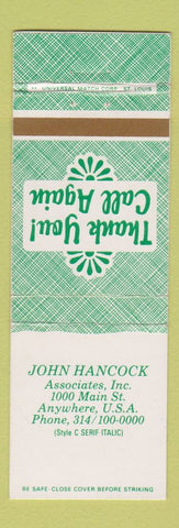 Matchbook Cover - John Hancock Associates