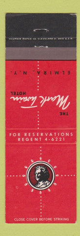 Matchbook Cover - Mark Twain Hotel Elmira NY