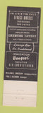 Matchbook Cover - Mark Twain Hotel Elmira NY