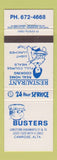Matchbook Cover - Busters Restaurant Camrose AB