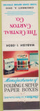 Matchbook Cover - Central Carton Co Cincinnati OH paper boxes