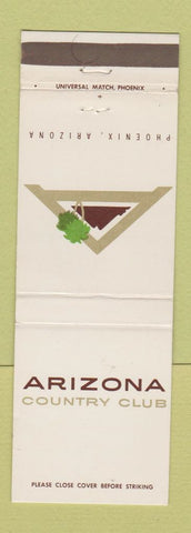 Matchbook Cover - Arizona Country Club Phoenix AZ