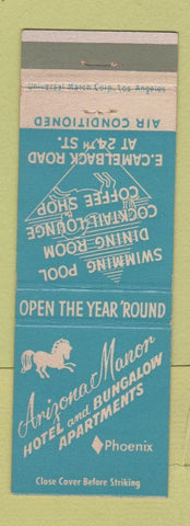 Matchbook Cover - Arizona Manor Hotel Phoenix AZ