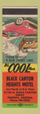 Matchbook Cover - Black Canyon Heights Motel Phoenix AZ
