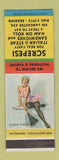 Matchbook Cover - Screpesi Italian Restaurant Reading PA pinup WEAR