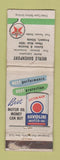 Matchbook Cover - Texaco oil gas Merle Davenport Freeport IL WORN